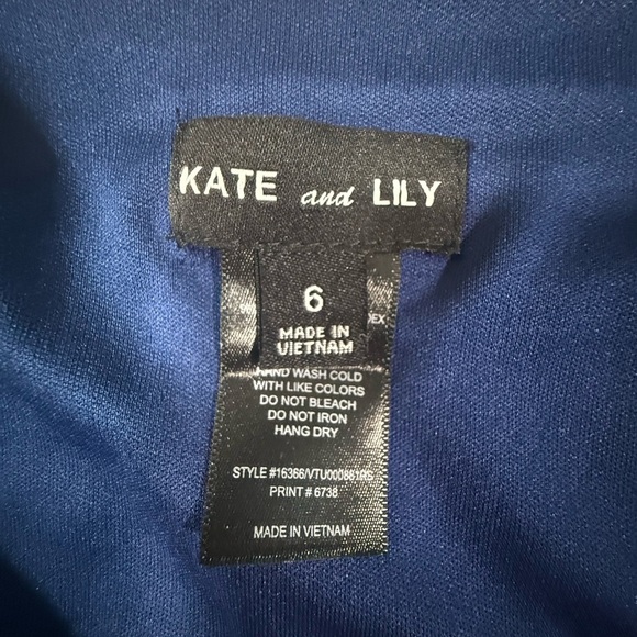 Kate and Lily Navy Pink Green Floral Rose Tiered Maxi Dress – Women’s Size 6 - Picture 4 of 9